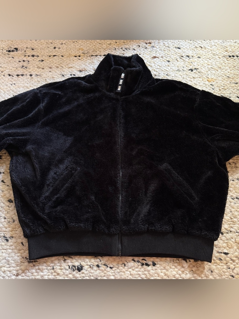 UGG Tash Faux Fur Black Jacket - size M